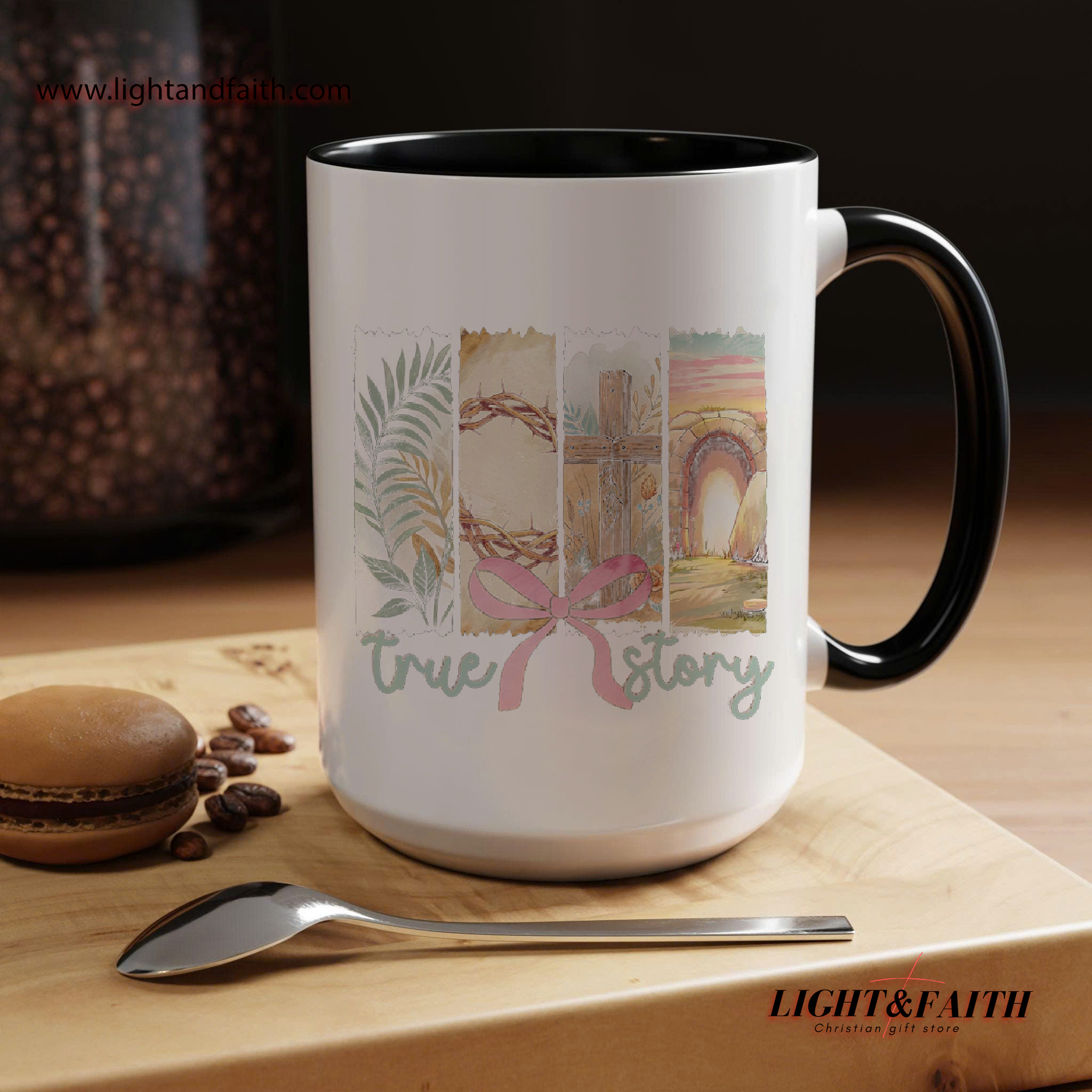 True Story Mug – Christian Easter Resurrection Mug, He Is Risen Cross Faith Cup MULAF31